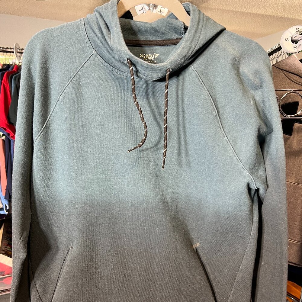 Old Navy Blue to Grey Ombre Hoodie with Kangaroo Pocket SZ Medium